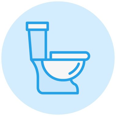 Tuvalet Vektörü Simgesi Tasarımı Çizimi