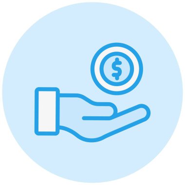 Bağış Vektörü Simgesi Tasarım İllüstrasyonu