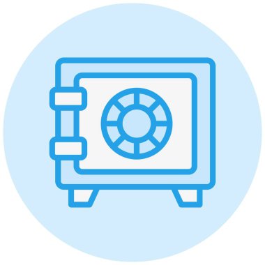 Güvenli Kutu Vektör Simgesi Tasarım İllüstrasyonu