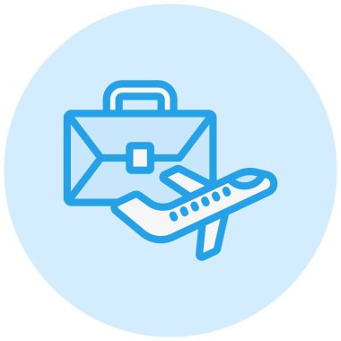 İş Gezisi Vektör Simgesi Tasarım İllüstrasyonu