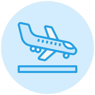 İniş Vektörü Simgesi Tasarım İllüstrasyonu