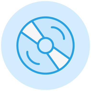 Sıkıştırılmış Disk Vektörü Simgesi Tasarım İllüstrasyonu