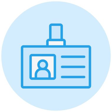 Kimlik kartı Vektör Simgesi Tasarım İllüstrasyonu