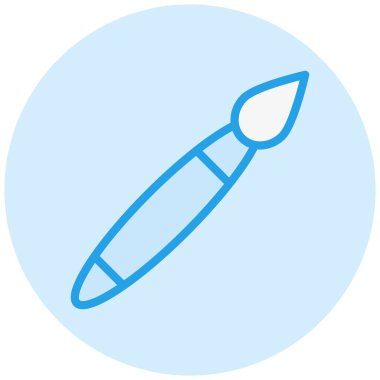 Fırça Vektörü Simgesi Tasarım İllüstrasyonu