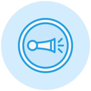 Boynuz Vektörü Simgesi Tasarım İllüstrasyonu