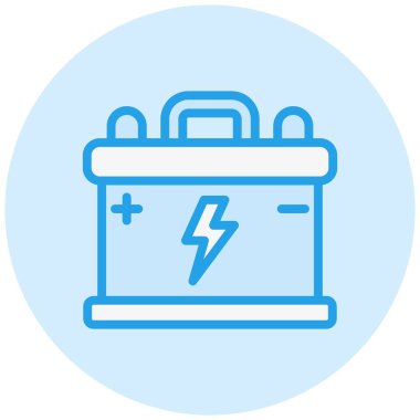 Pil Vektörü Simgesi Tasarım Çizimi