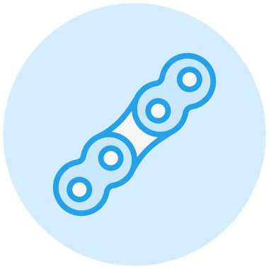 Zincir Vektörü Simgesi Tasarım İllüstrasyonu