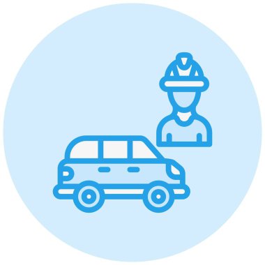 İşçi Vektör Simgesi Tasarım İllüstrasyonu