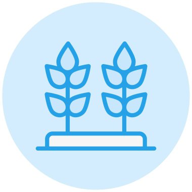 Bitki Vektörü Simgesi Tasarım İllüstrasyonu