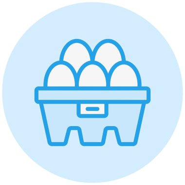 Yumurta Kutusu Vektör Simgesi Tasarım İllüstrasyonu