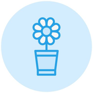 Bitki Ot Vektörü Simgesi Tasarımı Çizimi