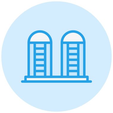Silo Vektör Simgesi Tasarım İllüstrasyonu