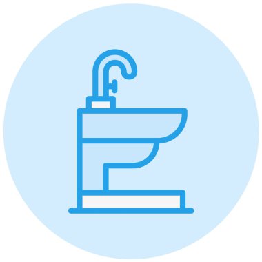 Bidet Vektör Simgesi Tasarım İllüstrasyonu