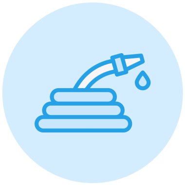 Hortum Vektörü Simgesi Tasarımı Çizimi