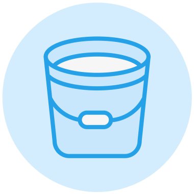 Bucket Vektör Simgesi Tasarım Çizimi