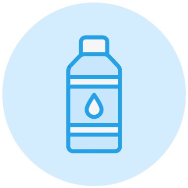 Su Şişesi Vektör Simgesi Tasarım Çizimi