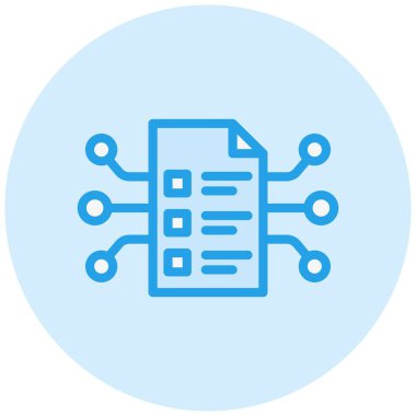 Akıllı Sözleşmeli Vektör Simgesi Tasarımı Çizimi