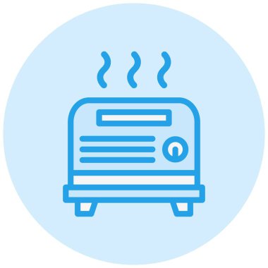 Tost Makinesi Vektörü Simgesi Tasarım İllüstrasyonu