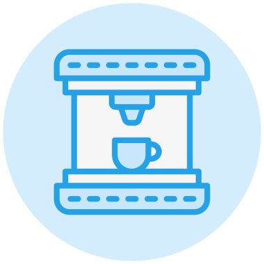 Kahve Üreticisi Vektör Simgesi Tasarım İllüstrasyonu