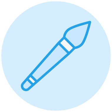 Fırça Vektörü Simgesi Tasarım İllüstrasyonu