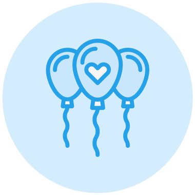 Balonlar Vektör Simgesi Tasarım İllüstrasyonu