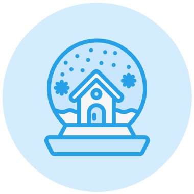 Kar küresi Vektör Simgesi Tasarım Çizimi