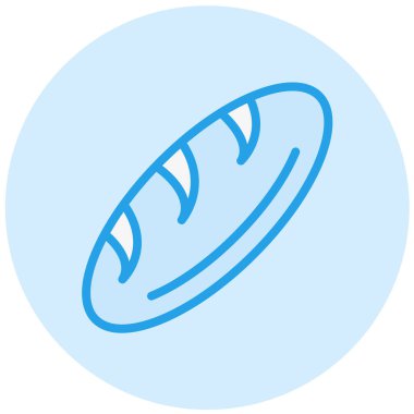 Ekmek Vektörü Simgesi Tasarım İllüstrasyonu