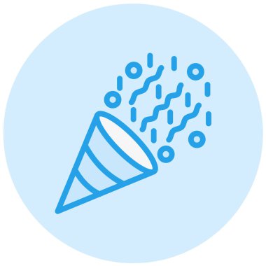 Konfeti Vektör Simgesi Tasarım İllüstrasyonu