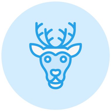 Ren Geyiği Vektör Simgesi Tasarım İllüstrasyonu