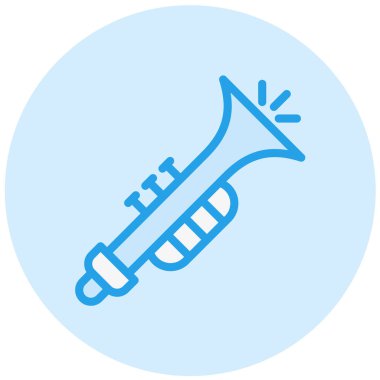 Trompet Vektörü Simgesi Tasarım İllüstrasyonu