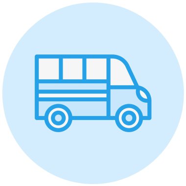 Van Vector Simgesi Tasarım İllüstrasyonu