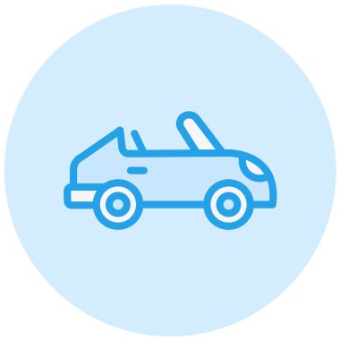 Araba Vektörü Simgesi Tasarım İllüstrasyonu