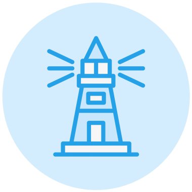 Deniz feneri Vektör Simgesi Tasarım İllüstrasyonu