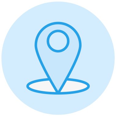 Pin Vektör Simgesi Tasarım Çizimi