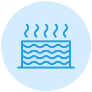 Sıcak Su Vektörü Simgesi Tasarım Çizimi