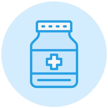 İlaç Vektörü Simgesi Tasarım İllüstrasyonu