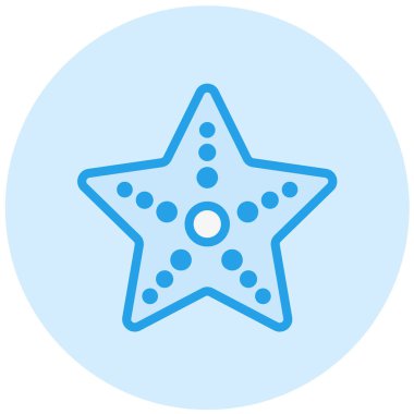 Denizyıldızı Vektör Simgesi Tasarım Çizimi