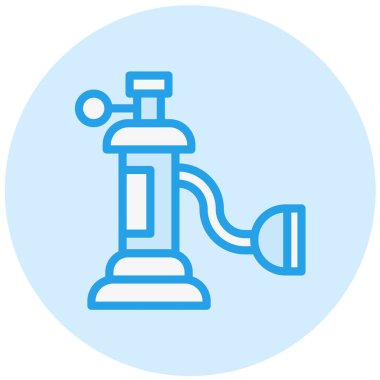 Oksijen Tankı Vektör Simgesi Tasarım İllüstrasyonu