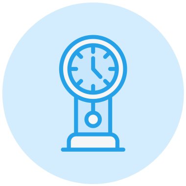 Saat Vektörü Simgesi Tasarım İllüstrasyonu