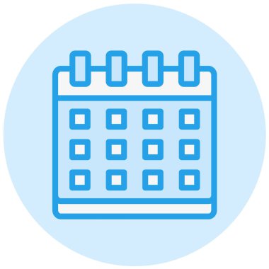 Takvim Vektörü Simgesi Tasarım İllüstrasyonu