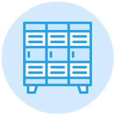 Dolap Vektörü Simgesi Tasarım İllüstrasyonu