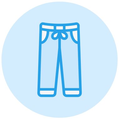 Eğitim Pantolonu Vektör Simgesi Tasarım İllüstrasyonu