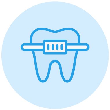 Diş telleri Vektör Simgesi Tasarım İllüstrasyonu