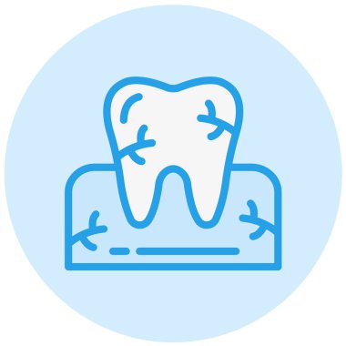 Diş Ağrısı Vektör Simgesi Tasarım İllüstrasyonu