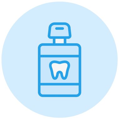 Ağız gargarası Vektör Simgesi Tasarım İllüstrasyonu