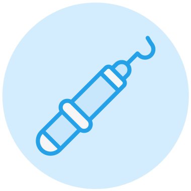 Diş Sondası Vektör Simgesi Tasarım İllüstrasyonu