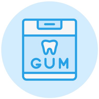 Sakız Vektörü Simgesi Tasarım İllüstrasyonu