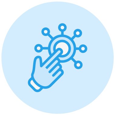 Etkileşim Vektörü Simgesi Tasarım İllüstrasyonu