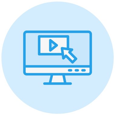 Tıklama Akımı Vektör Simgesi Tasarım İllüstrasyonu