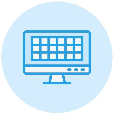 Izgara Vektörü Simgesi Tasarım Çizimi